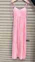 Summer Embroidered Patchwork Spaghetti Straps Flounce Long Dresses